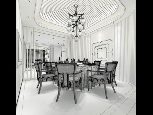 business restaurant - coffee - banquet 26 Modelo 3D