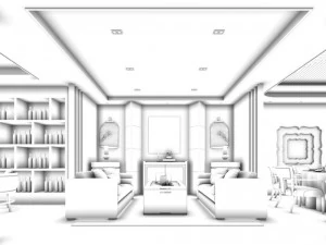 business restaurant - coffee - banquet 28 3D Model