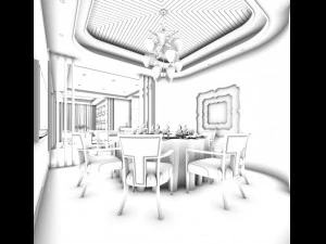 business restaurant - coffee - banquet 28 3D Model