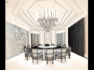 business restaurant - coffee - banquet 30 3D Модель