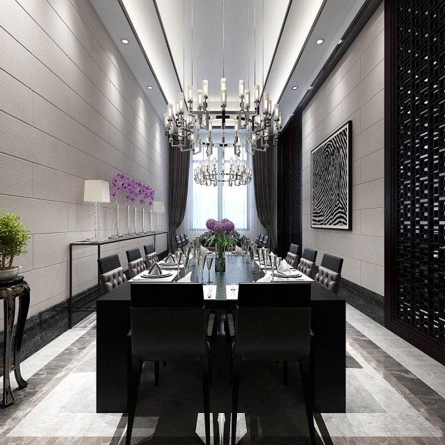 business restaurant - coffee - banquet 32 Modelo 3D .c4d .max .obj .3ds .fbx .stl .blend 