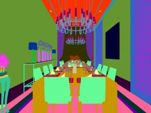 business restaurant - coffee - banquet 32 Modelo 3D