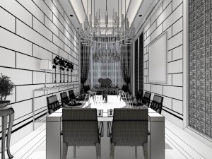 business restaurant - coffee - banquet 32 Modelo 3D
