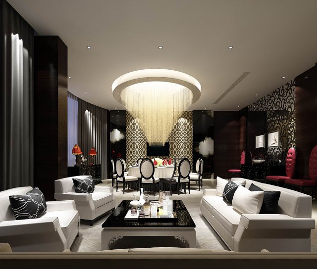 business restaurant - coffee - banquet 34 3D Model .c4d .max .obj .3ds .fbx .stl .blend