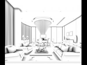 business restaurant - coffee - banquet 34 3D Model
