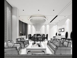 business restaurant - coffee - banquet 34 3D Model