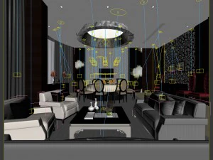 business restaurant - coffee - banquet 34 3D Model