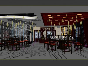 business restaurant - coffee - banquet 36 3D Model