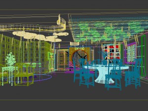 business restaurant - coffee - banquet 36 3D Model