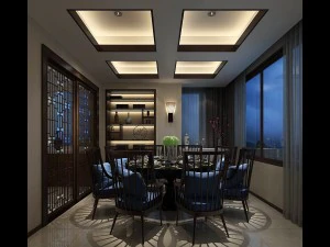 restaurante de negocios - café - banquete 37 Modelo 3D