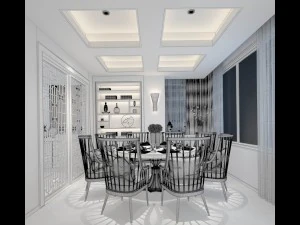 business restaurant - coffee - banquet 37 3D Model