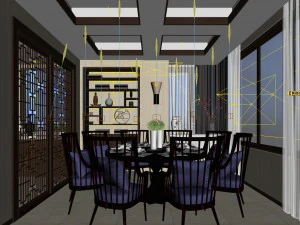 business restaurant - coffee - banquet 37 3D Model
