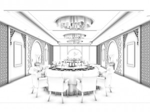 business restaurant - coffee - banquet 38 3D Модель
