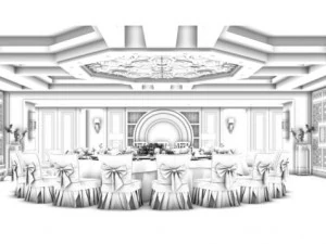 business restaurant - coffee - banquet 39 3D Model