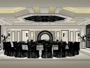 business restaurant - coffee - banquet 39 3D Model