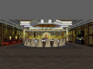 business restaurant - coffee - banquet 39 3D Model