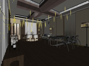 business restaurant - coffee - banquet 40 Modelo 3D