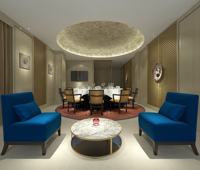 business restaurant - coffee - banquet 41 3D Model .c4d .max .obj .3ds .fbx .stl .blend 