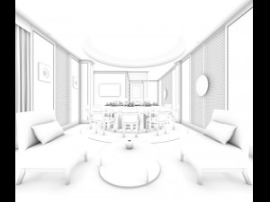 business restaurant - coffee - banquet 41 3D Model