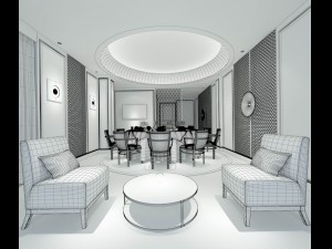 business restaurant - coffee - banquet 41 3D Model