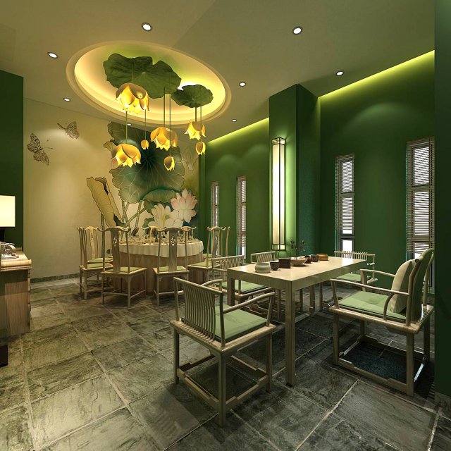 business restaurant - coffee - banquet 42 3D Model .c4d .max .obj .3ds .fbx .stl .blend 
