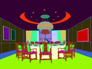 business restaurant - coffee - banquet 43 3D Model