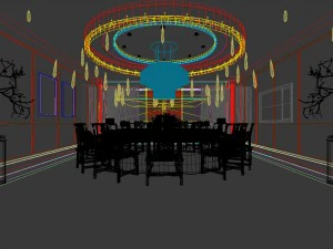 business restaurant - coffee - banquet 43 3D Model