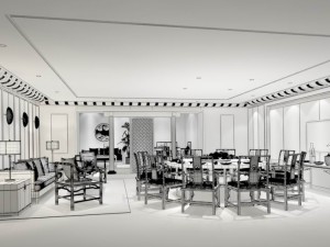 business restaurant - coffee - banquet 44 3D Model