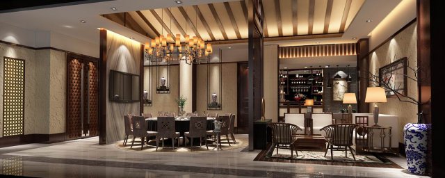 business restaurant - coffee - banquet 45 3D Model .c4d .max .obj .3ds .fbx .stl .blend 