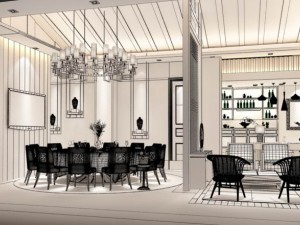 business restaurant - coffee - banquet 45 3D Model