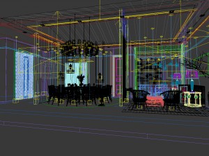 business restaurant - coffee - banquet 45 3D Model