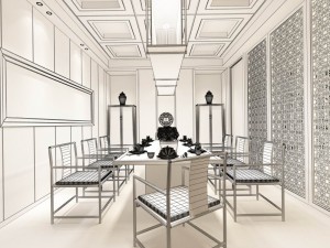 business restaurant - coffee - banquet 46 3D Model