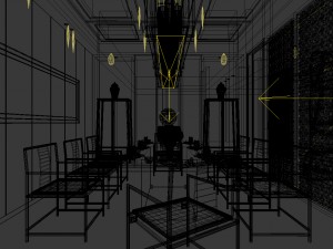 business restaurant - coffee - banquet 46 3D Model
