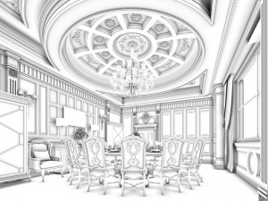 business restaurant - coffee - banquet 47 Modello 3D