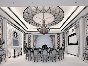 business restaurant - coffee - banquet 48 3D Model