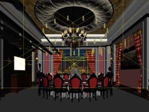 business restaurant - coffee - banquet 48 3D Model