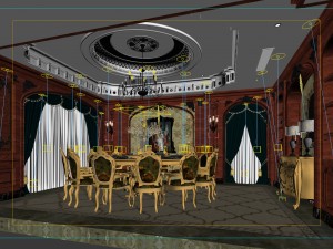 business restaurant - coffee - banquet 50 Model 3D