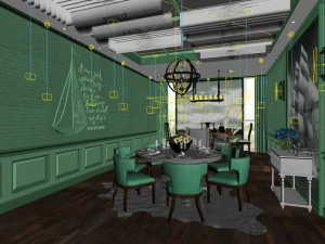 business restaurant - coffee - banquet 51 3D Model