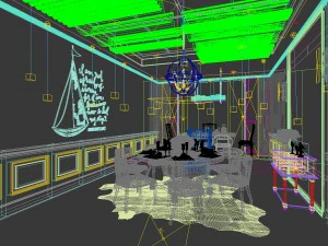 business restaurant - coffee - banquet 51 3D Model