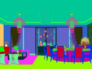 business restaurant - coffee - banquet 52 3D Model