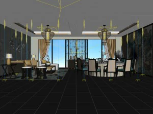 business restaurant - coffee - banquet 52 3D Model
