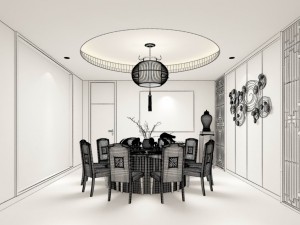business restaurant - coffee - banquet 53 Model 3D