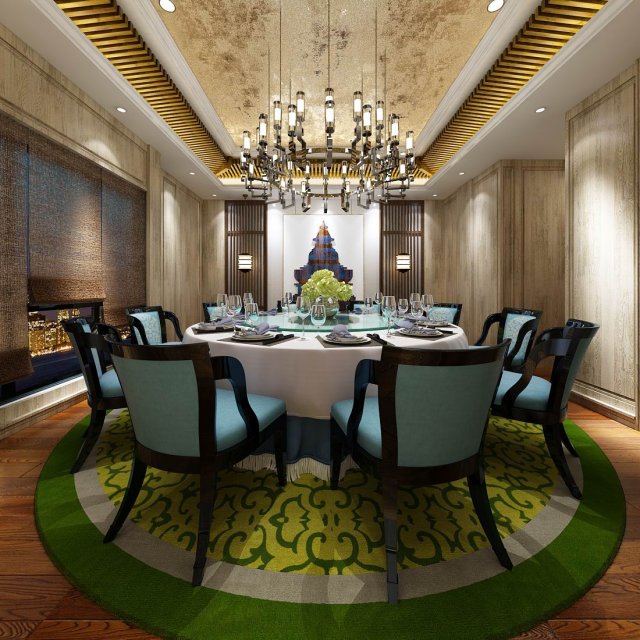 business restaurant - coffee - banquet 54 Modello 3D .c4d .max .obj .3ds .fbx .stl .blend 