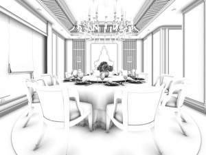 business restaurant - coffee - banquet 54 Modello 3D
