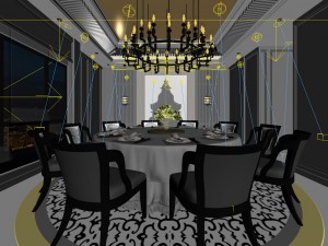 business restaurant - coffee - banquet 54 Modello 3D
