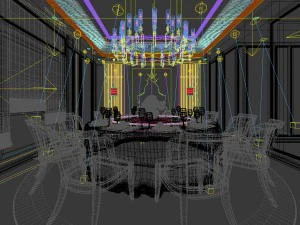 business restaurant - coffee - banquet 54 3D Model
