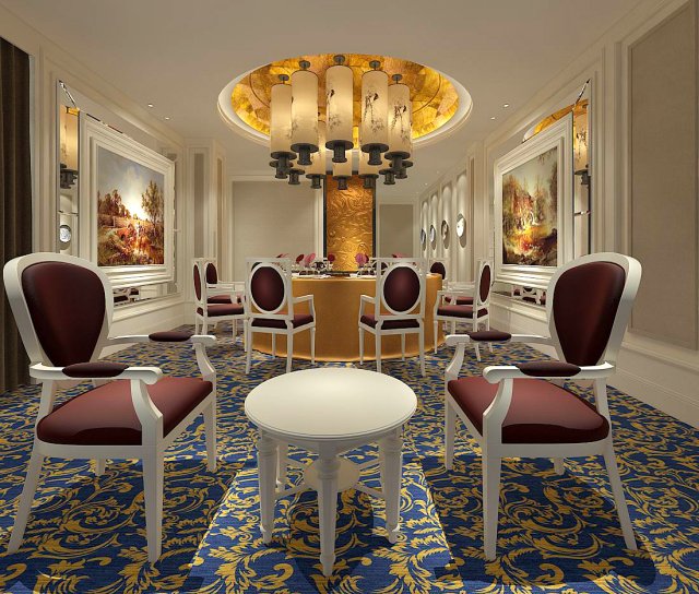 business restaurant - coffee - banquet 57 Modèle 3D .c4d .max .obj .3ds .fbx .stl .blend