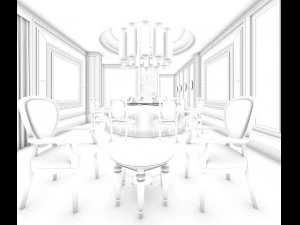 business restaurant - coffee - banquet 57 3D Model