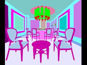 business restaurant - coffee - banquet 57 Modèle 3D