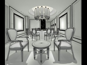 business restaurant - coffee - banquet 57 Modèle 3D